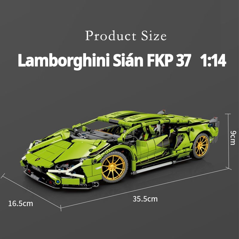 Đồ Chơi Lắp Ráp Mô Hình Điều Khiển Từ Xa RC Technic Siêu Xe Lamborghini Sian SY8600 Trang Trí Decor Sang Trọng