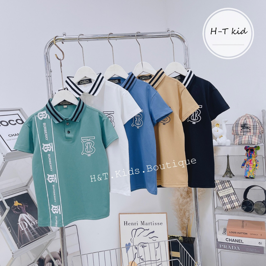áo polo bé trai size đại hàn quốc cao cấp 18-40kg, áo phông có cổ bé trai đi học đi chơi