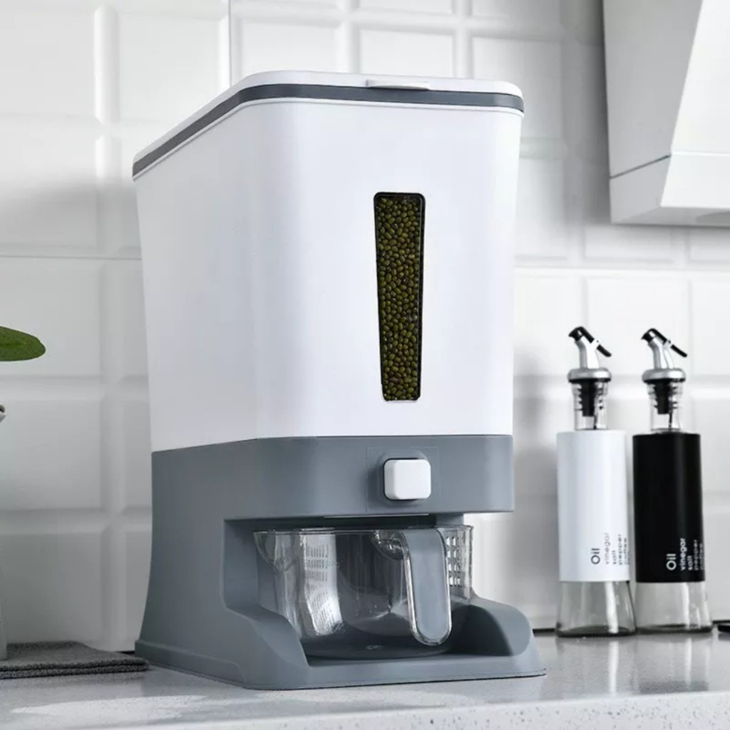 Thùng đựng gạo tiện ích 10kg, 15kg Hokori nhựa Việt Nhật, Lấy gạo tự động. Thùng đựng gạo chống ẩm mốc và côn trùng
