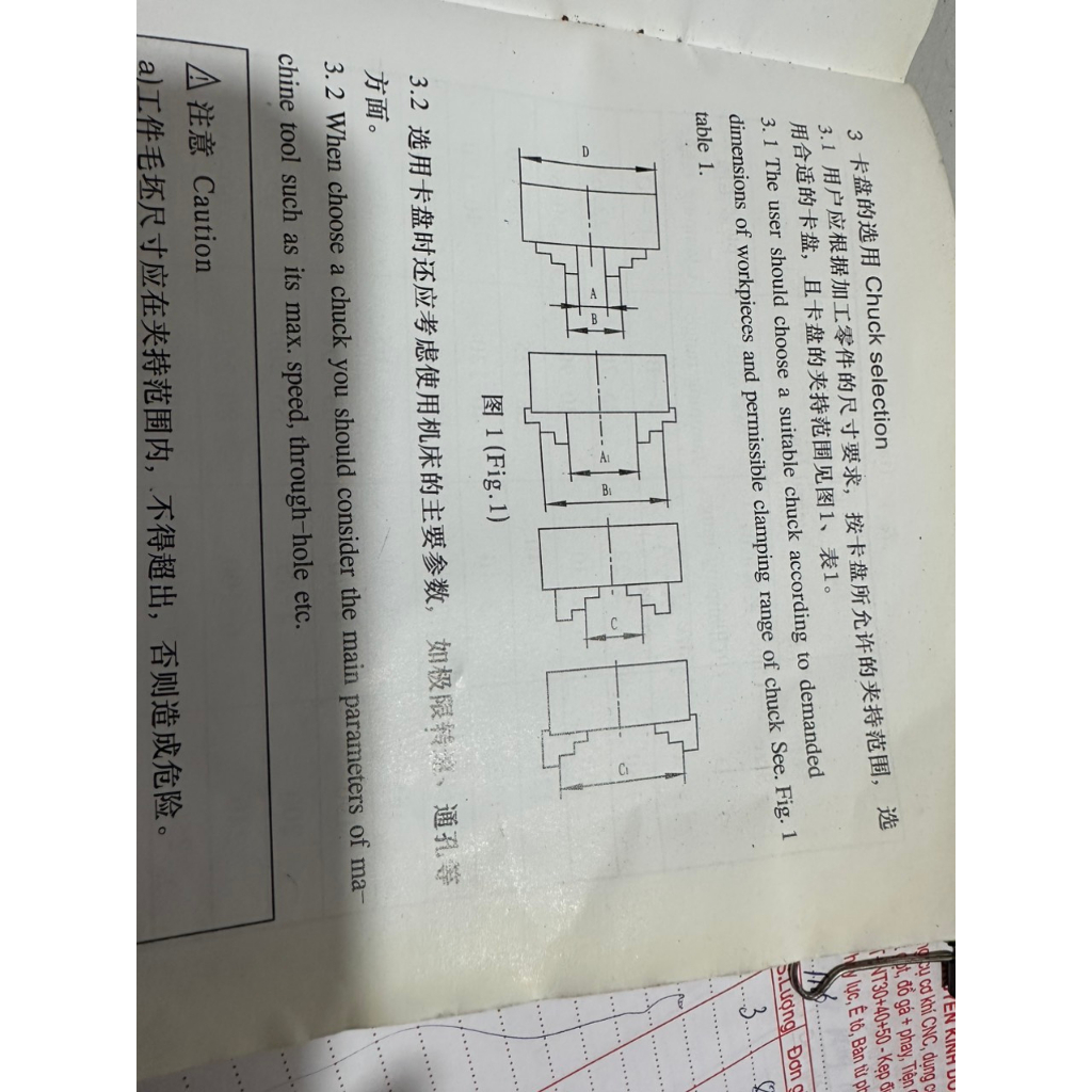 Mâm cặp 3 chấu máy tiện phi 130mm