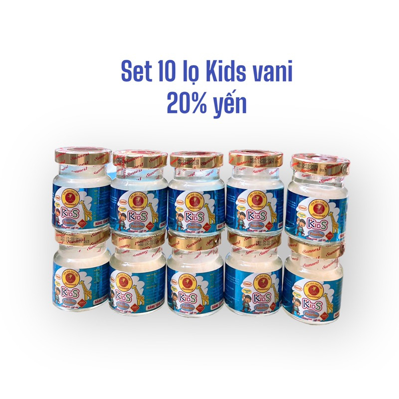 Combo 10 lọ yến sào siêu ngon giúp bé thông minh, cao lớn 10 lọ rời x 70ml