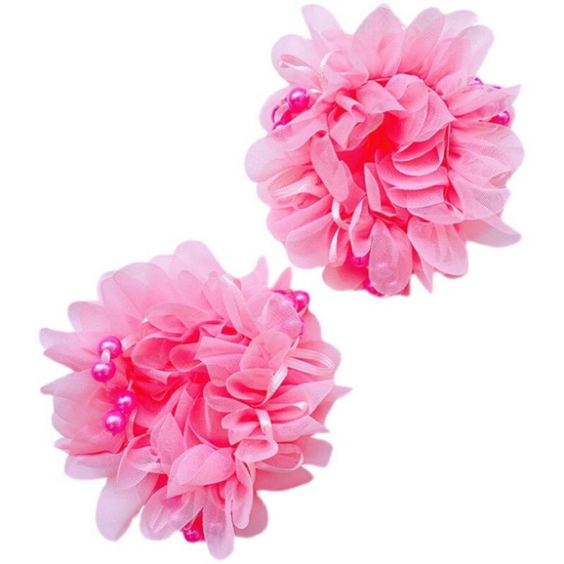 Dây cột tóc, dây bông hoa cho bé đi múa đính đá nhiều màu sắc