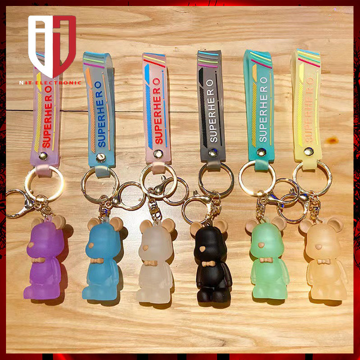 Móc Khoá Gấu Bearbrick Có Dây Dễ Thương Qùa Lưu Niệm Đáng Yêu