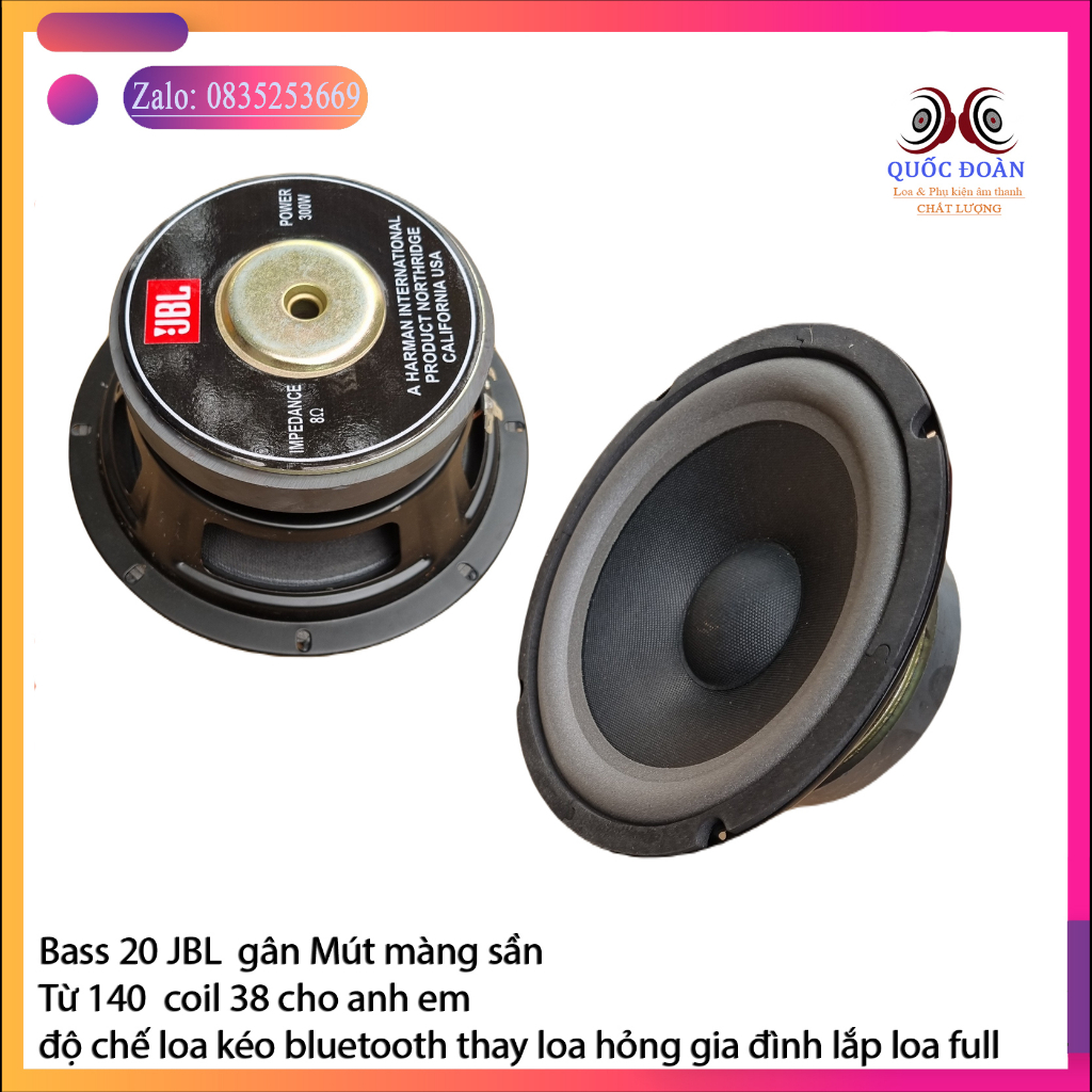 củ loa Bass 20 JBL từ 14cm gân Mút( Giá 1 chiếc)