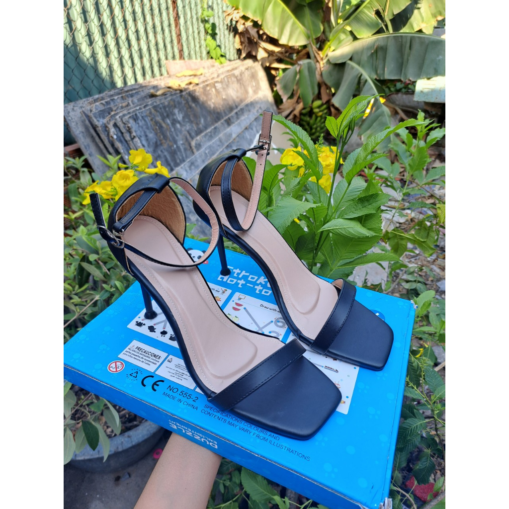 VIDEO HÌNH THẬT Giày cao gót big size ngoại cỡ size 40 41 42 43 cao 9 phân quai mảnh sang chảnh siêu đẹp