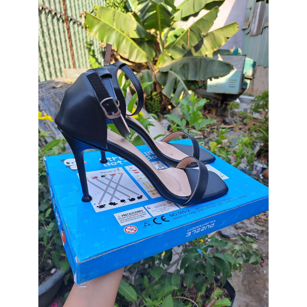 VIDEO HÌNH THẬT Giày cao gót big size ngoại cỡ size 40 41 42 43 cao 9 phân quai mảnh sang chảnh siêu đẹp