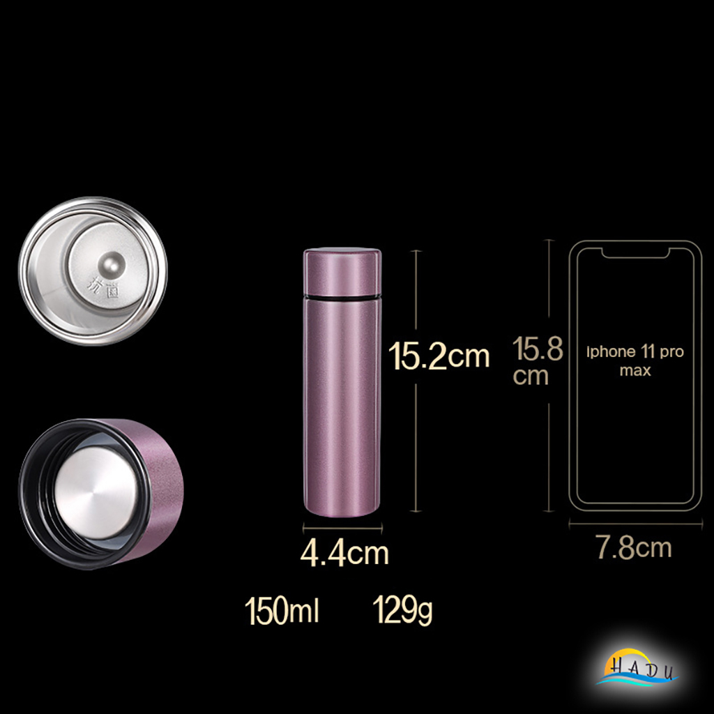 Bình giữ nhiệt mini 150ml cao cấp inox 316 kháng khuẩn nhỏ gọn trong túi xách SSGP