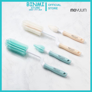 Set cọ rửa bình và núm ti Silicon Moyuum Hàn Quốc