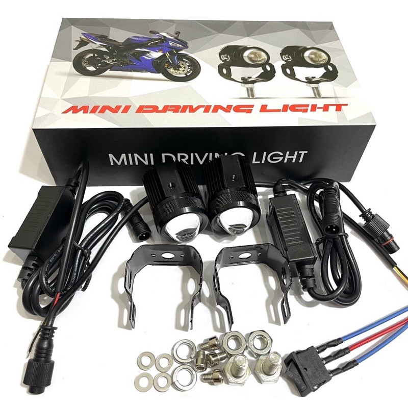 Bộ Đèn Trợ Sáng Bi Cầu Mini ( Tụ Nhôm ) Bảo Hành 6 Tháng Tặng Công Tắc