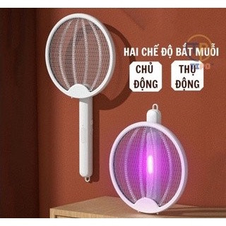 Vợt Bắt Muỗi Thông Minh Gấp Gọn 2 In 1 - Đèn Bắt Muỗi Tự Động Ban Đêm Gấp Gọn