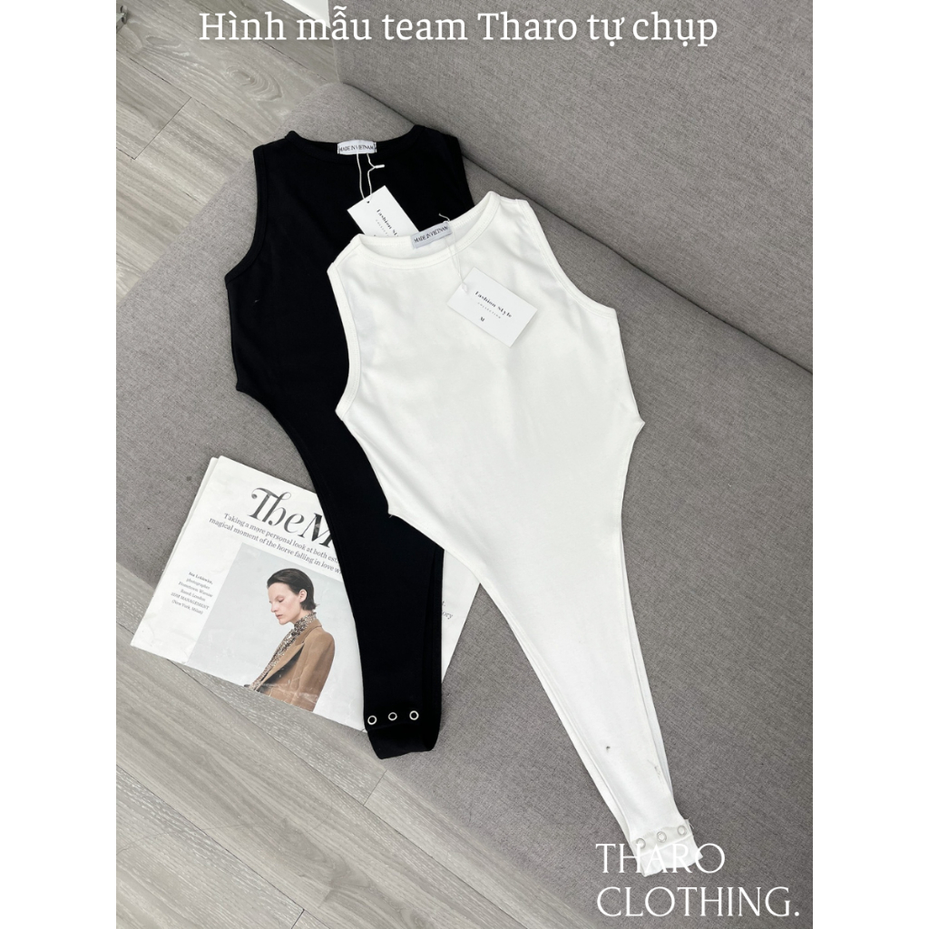 Bodysuit, Áo Liền Thân Cổ Viền Tròn, Cut Eo Cao - Tharo Clothing [AO00107