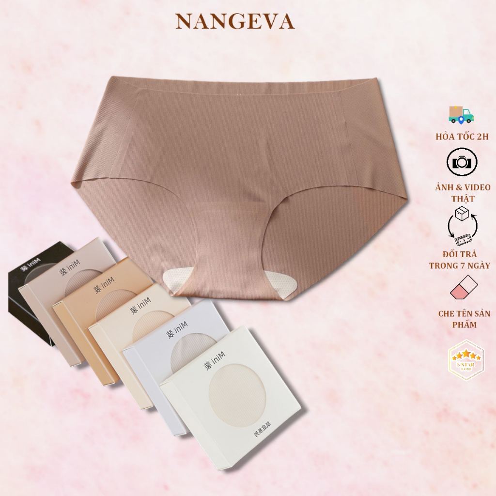 Set 6 quần Lót tàng hình chất mịn mát Mềm va êm ái NANGEVA hop6