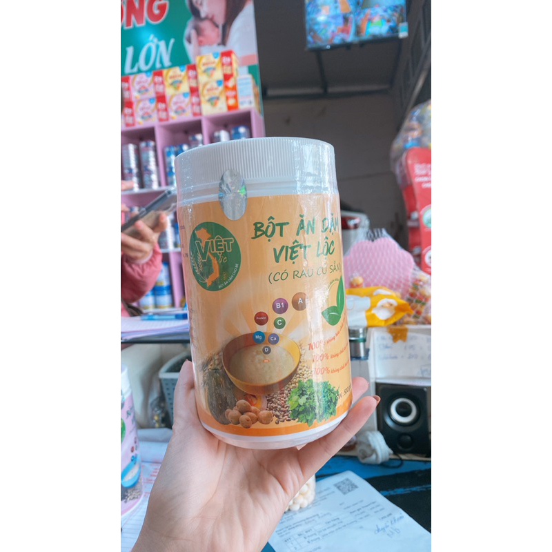 bột ăn dặm việt lộc cho bé từ 4m(bột nấu)