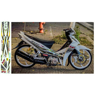 Tem rời sirius LC tổ ong dán xe trắng cực ngầu