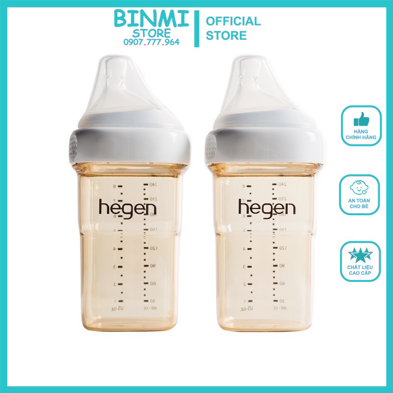 Bình sữa Hegen 60ml/150ml/240ml/330ml. Hỗ trợ đổi núm
