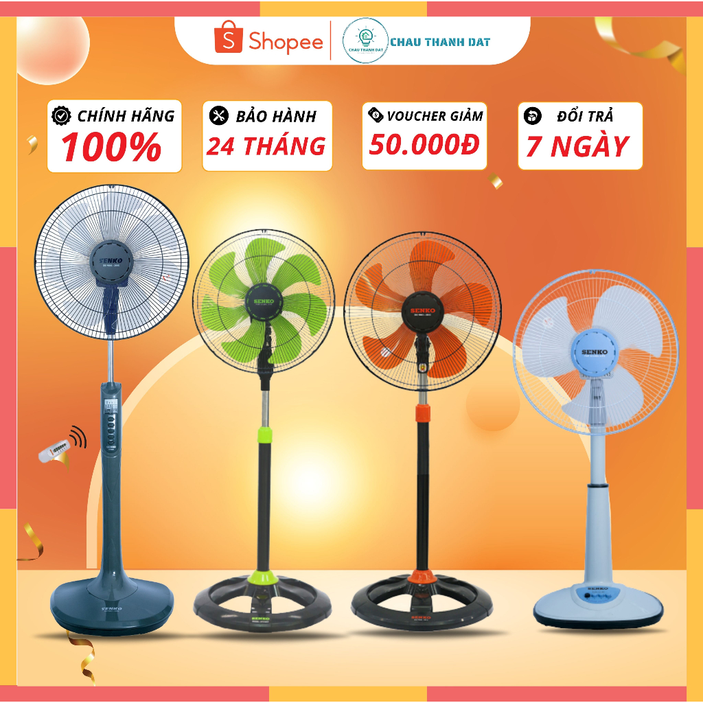 Quạt Đứng SENKO - Hàng Chính Hãng - Đầy Đủ Kiểu Mẫu - Tốc Độ Mạnh Mẽ, Công Suất Cao, Động Cơ Bền Bỉ - Bảo Hành 24 Tháng