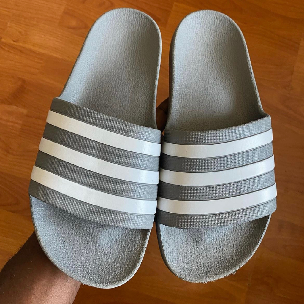 Dép nam nữ quai ngang Adilette Aqua Vapour Pink, đúc nguyên khối, không thấm nước, dép chính hãng