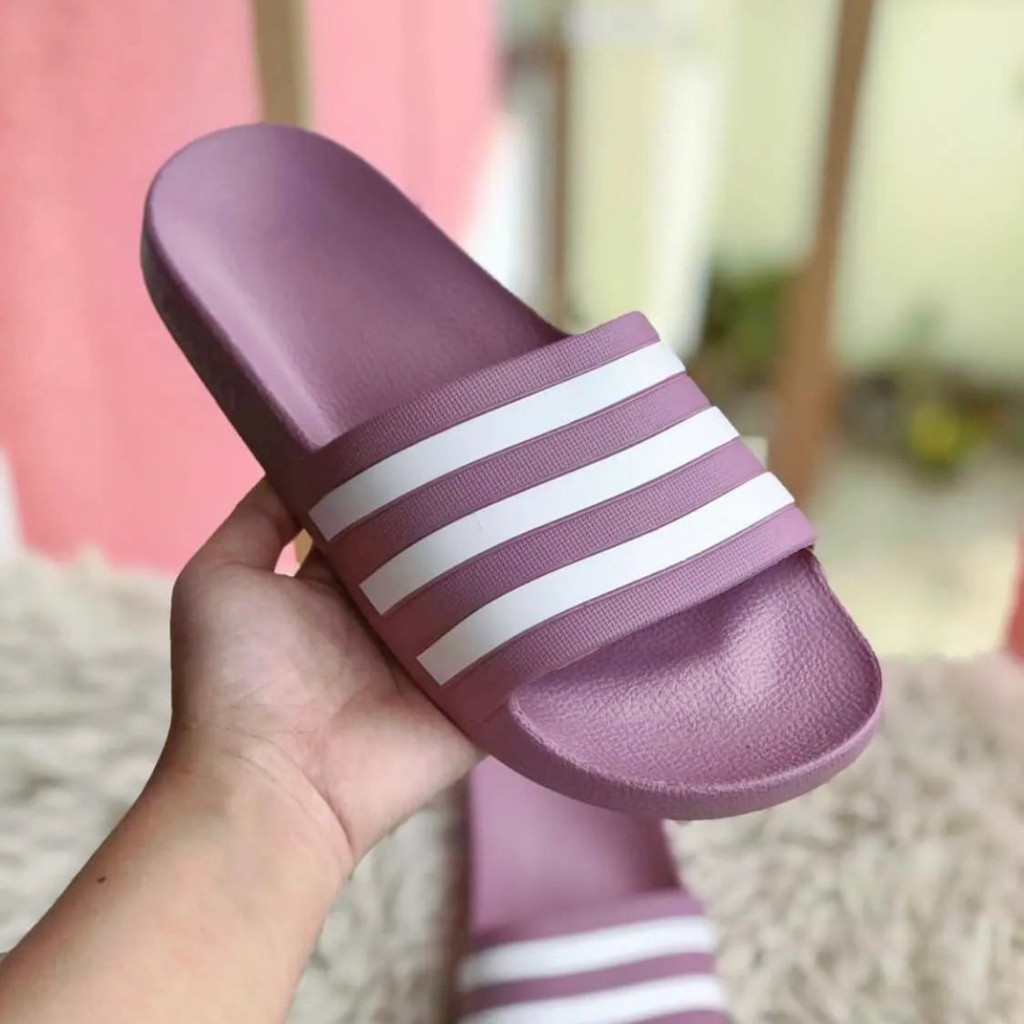 Dép nam nữ quai ngang Adilette Aqua Vapour Pink, đúc nguyên khối, không thấm nước, dép chính hãng