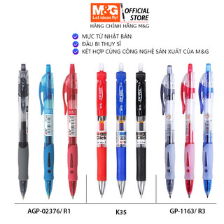 Bút Gel Nước Bấm Chính Hãng M&G AGP02376  R1) / Bút GP1163 (R3) / K35 Nét Viêt 0.5mm Thay Thế Bằng Ruột G5 Viết Chữ Hán