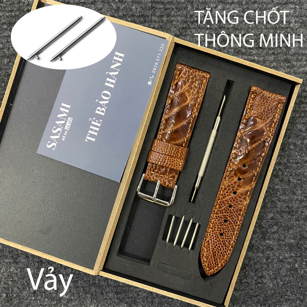 ĐT. Dây đồng hồ DA ĐÀ ĐIỂU TẶNG 1 HỘP,2 CHỐT THÔNG MINH và 1 CÂY THAY DÂY