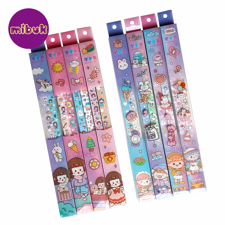 Giấy gấp sao in hình dễ thương ở 2 mặt giấy 110 tờ/hộp