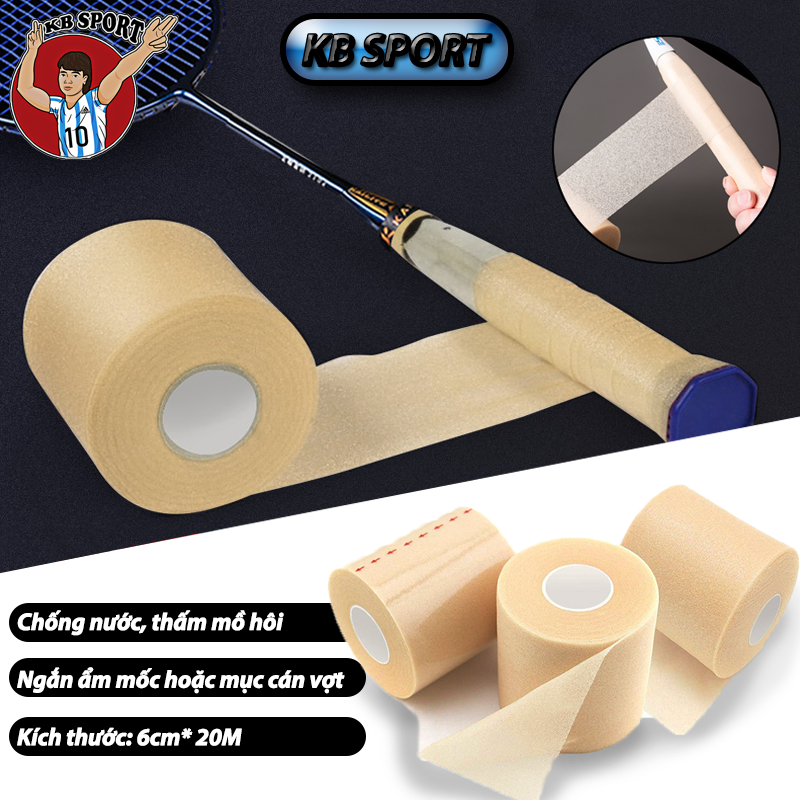 Quấn cán vợt cầu lông, quấn cốt vợt thấm mồ hôi, bảo vệ cốt vợt cao cấp dài 20M