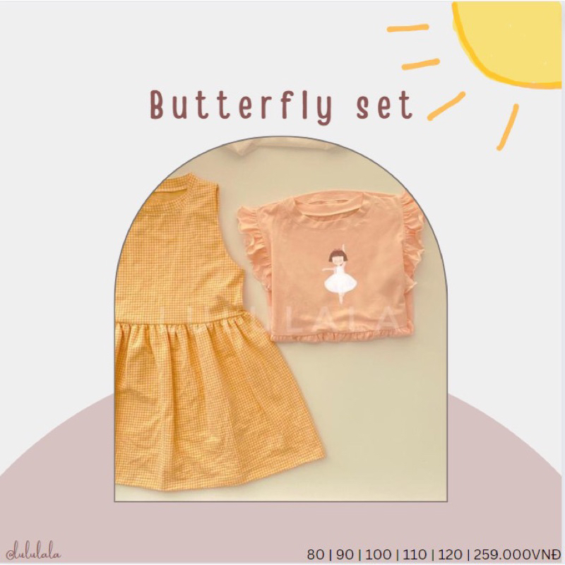Lululala - Bộ váy cho bé gái từ 1-5 tuổi vải cotton Hàn xuất dư | THIẾT KẾ ĐỘC QUYỀN - Ảnh thật