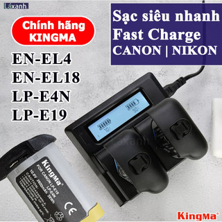 Lp-e19 lp-e4 en-el18 en-el4 | sạc đôi máy ảnh canon lp-e19 lpe19 canon lp-e4 lpe4 nikon en-el4 en-el18 el18 el4