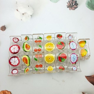 🥑 1kẹp càng cua 5 răng in hình trái cây, bò sữa ngộ nghĩnh, xinh xắn