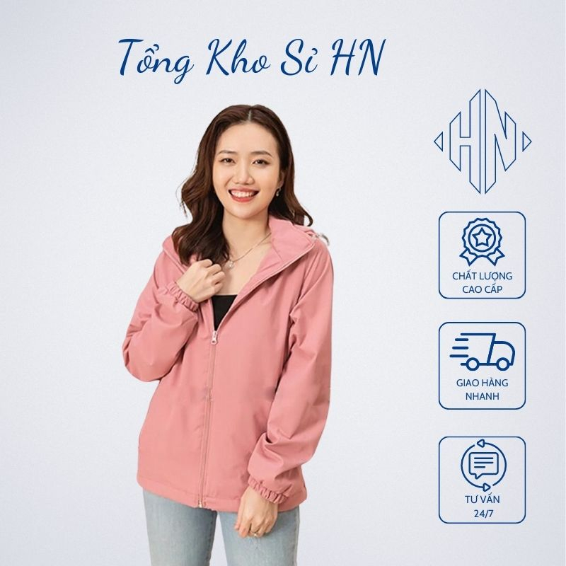 Áo Khoác Gió Nữ 2 Lớp Cao Cấp Áo Gió Chống Nước