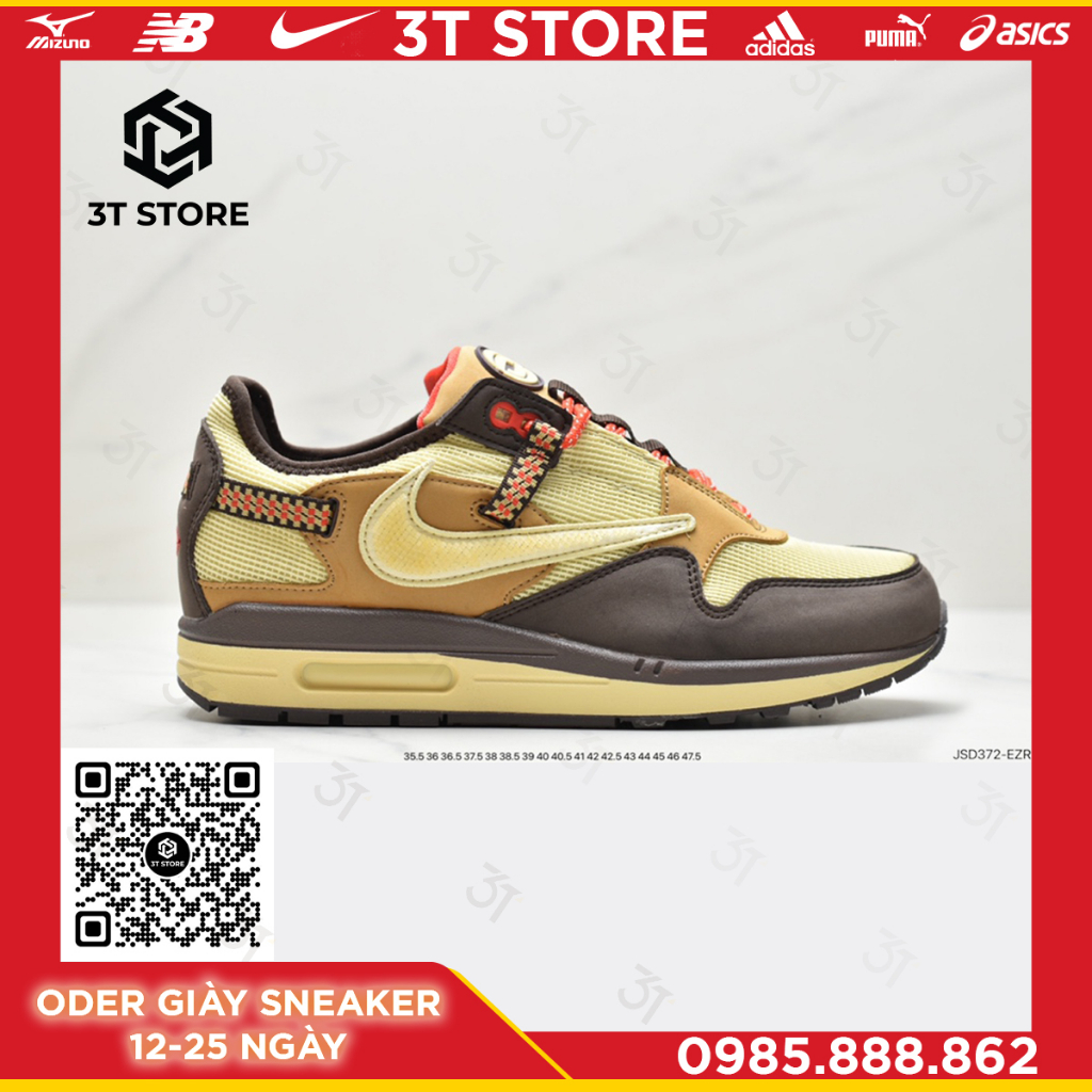GIÀY SNEAKER MÃ SẢN PHẨM: DO9392-700_Travis Scott x Nike Air Max 1" Wheat/Lemon"⁠⁠_FULL BOX_FREE SHIP