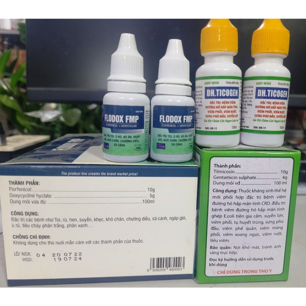 Combo: khắc tinh hen khẹc,  2 lọ flodocy + 2 lọ timigen 10ml