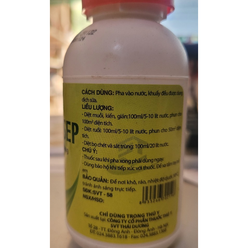 Mạt gà, ruồi muỗi, ve, bọ chét.. SVT- Antisep 100ml