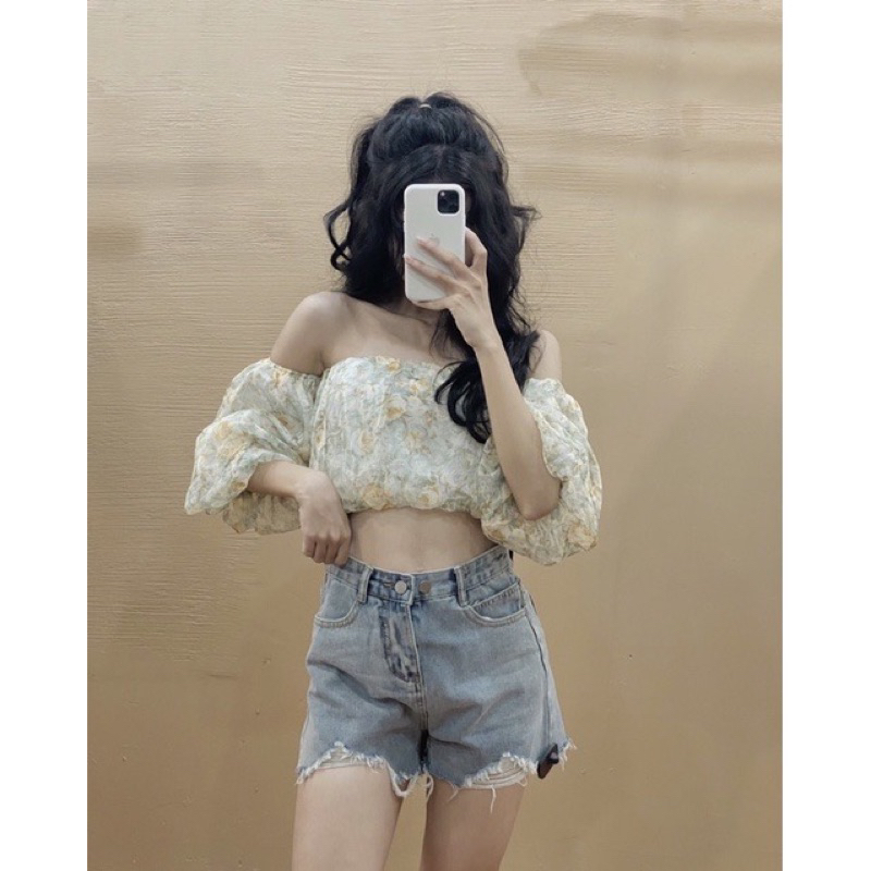 ÁO HOA NHÍ BẸT VAI - miganto 🍑🍑🍑