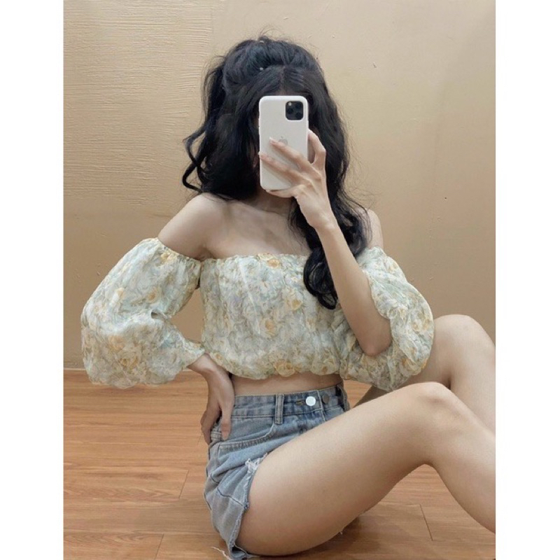 ÁO HOA NHÍ BẸT VAI - miganto 🍑🍑🍑