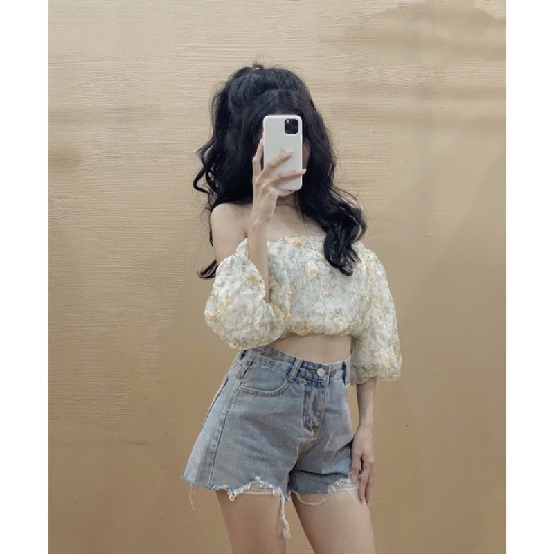 ÁO HOA NHÍ BẸT VAI - miganto 🍑🍑🍑