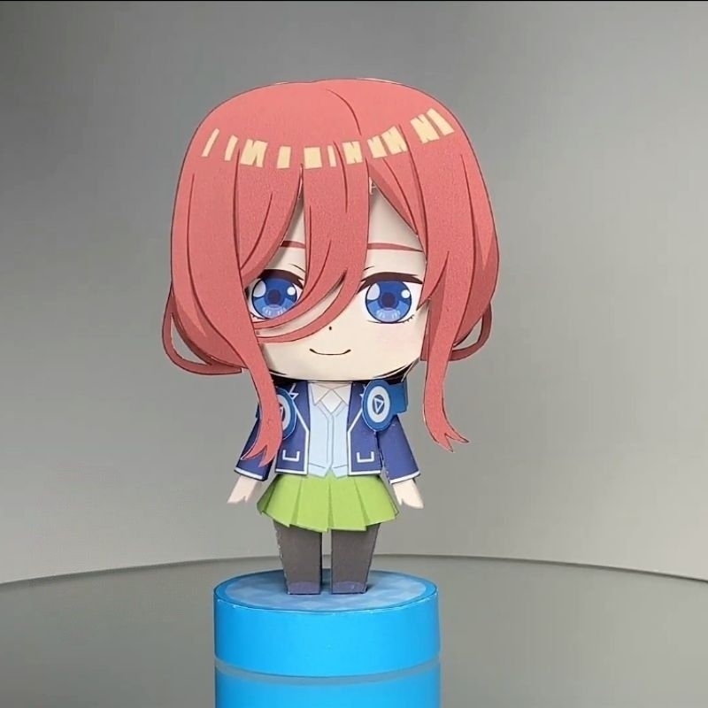- Mô hình giấy Anime Chibi Nakano Miku