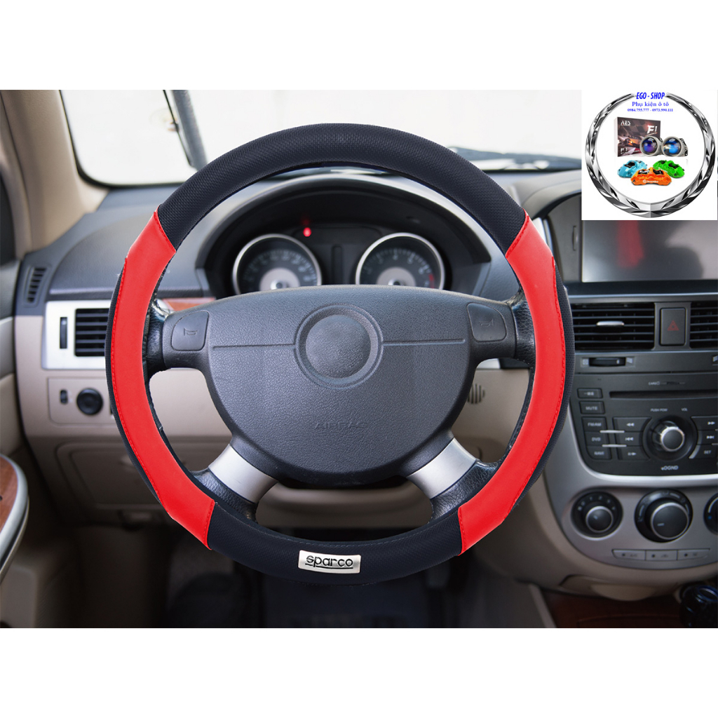 Bọc vô lăng ô tô - Bọc vô lăng SPARCO - SPC1106BK - đường kính 38cm phù hợp với hầu hết các xe trên thị trường Việt Nam. | BigBuy360 - bigbuy360.vn
