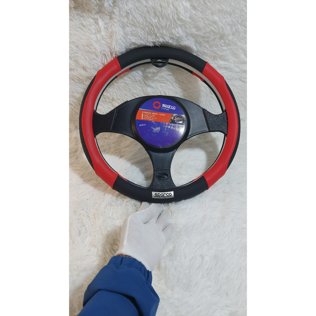 Bọc vô lăng ô tô - Bọc vô lăng SPARCO - SPC1106BK - đường kính 38cm phù hợp với hầu hết các xe trên thị trường Việt Nam. | BigBuy360 - bigbuy360.vn