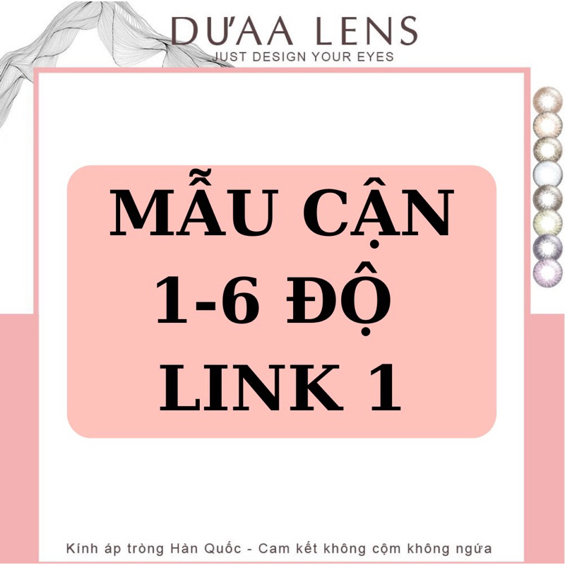 LENS CẬN/CẬN LỆCH ĐỦ 1-6° KÍNH ÁP TRÒNG CẬN LENS CẬN LỆCH CHÍNH HÃNG ĐỦ ĐỘ CẬN KÈM KHAY ĐƠN