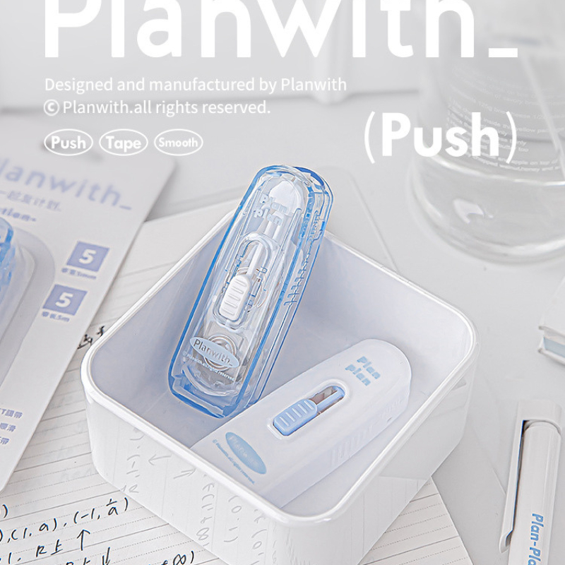 Bút Xóa Kéo, Băng Dính Hai Mặt Dạng Bút Xóa Planwith Push