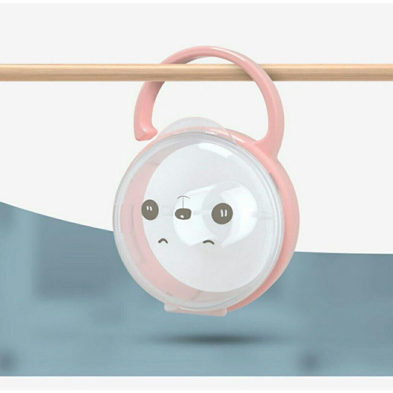 Hộp đựng ti giả, núm ti cho bé trong suốt, có móc treo