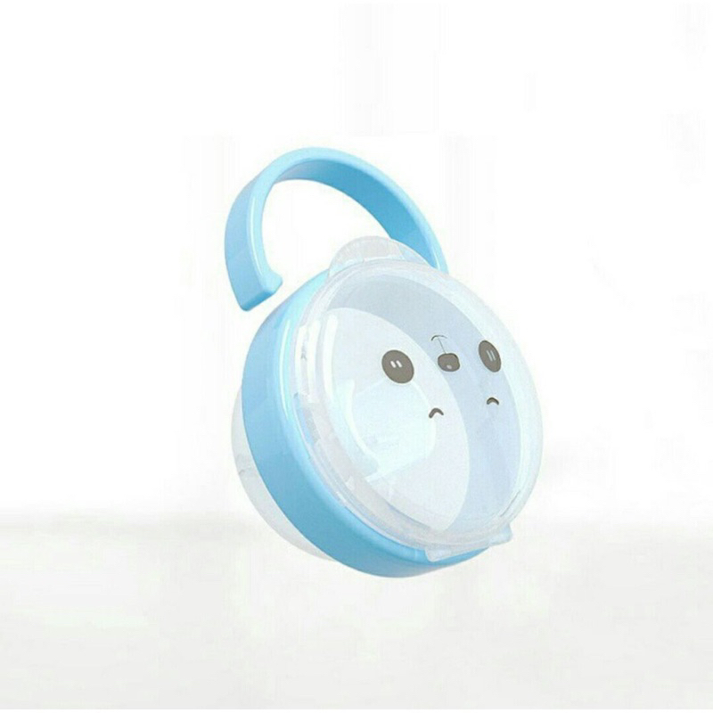 Hộp đựng ti giả, núm ti cho bé trong suốt, có móc treo