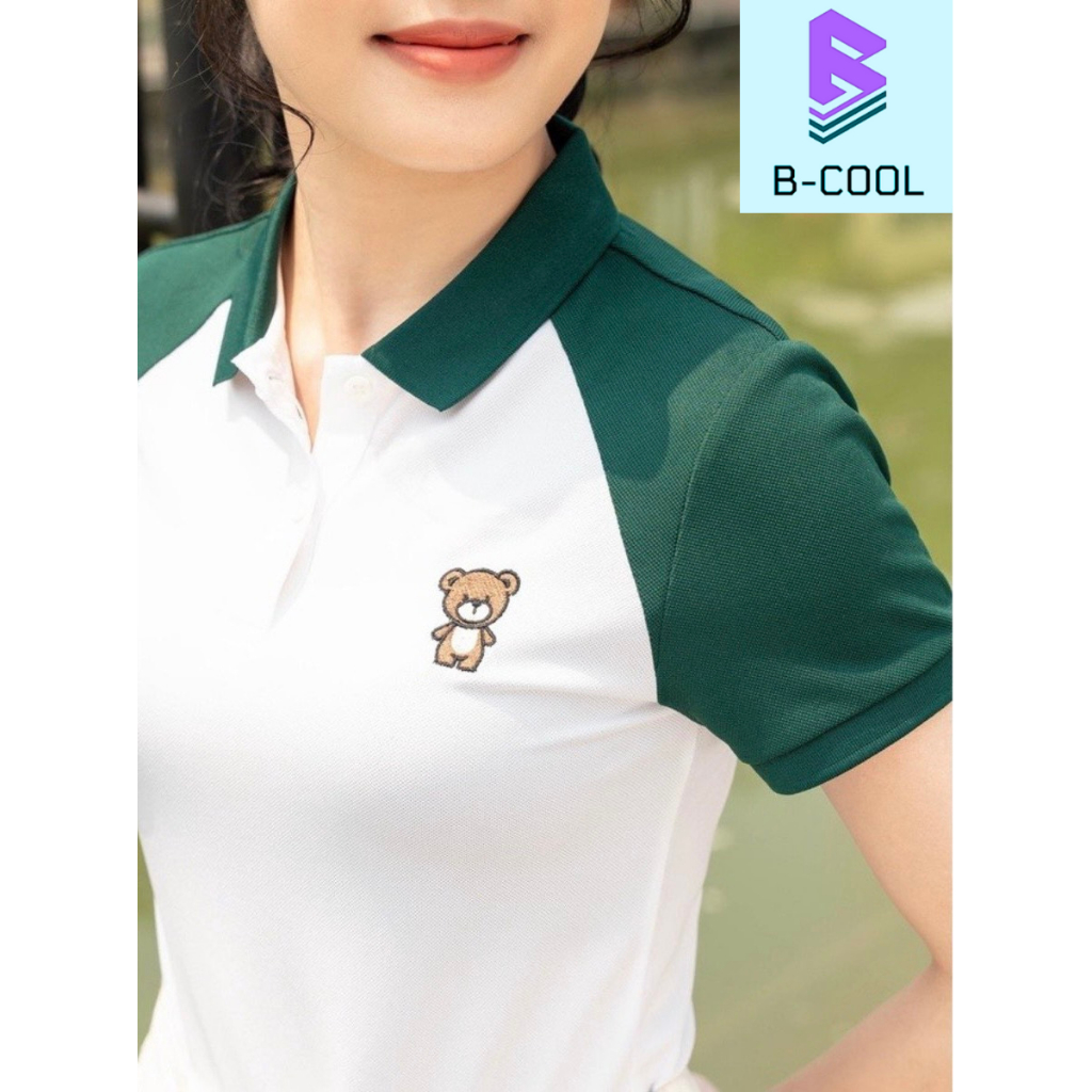 Áo Polo Thun Nam Trắng Phối Vai Xanh Có Cổ Ngắn Tay Chất Liệu Cá Sấu Cotton Mát Mẻ Co Giãn Tốt Thấm Mồ Hôi B-Cool B01