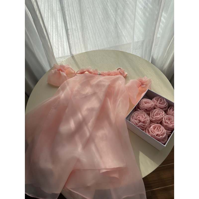 Đầm 2 dây form babydoll hoạ tiết đính ngực sang chảnh Aguja TRACY DRESS