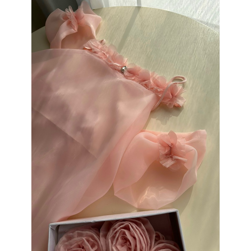 Đầm 2 dây form babydoll hoạ tiết đính ngực sang chảnh Aguja TRACY DRESS