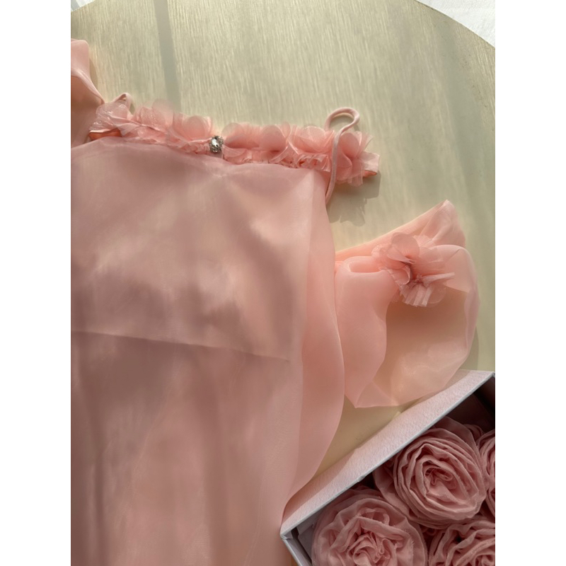 Đầm 2 dây form babydoll hoạ tiết đính ngực sang chảnh Aguja TRACY DRESS