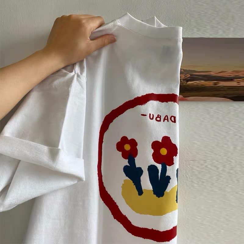 Áo thun baby tee Tulip đáng yêu nữ. Tay Ngắn Cổ Tròn In Họa Tiết Phong Cách Retro Mỹ Thời Trang Mùa Hè Cho Nữ