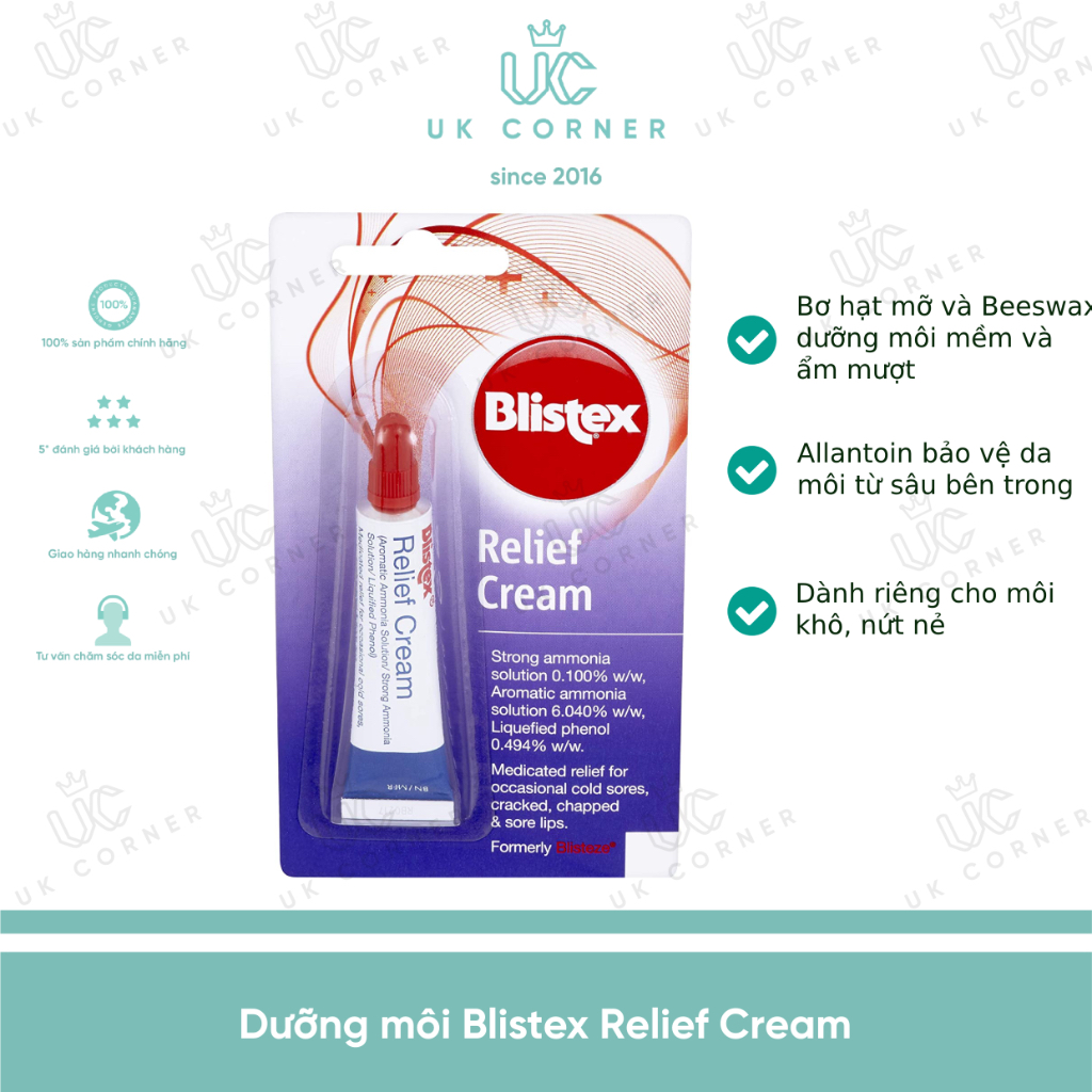 Dưỡng môi Blistex Relief Cream