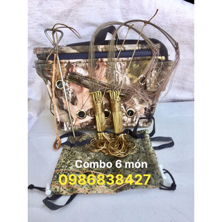 Combo bẫy gà rừng 6 món.gồm 2 giò.túi gà mồi.túi bổi.cọc.xích chân gà .dễ dàng sử dụng.hiệu quả cao.